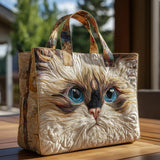 Bolso Artesanal | Gato Blanco con Ojos Azules