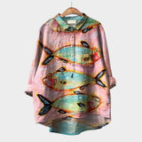 Iris™ | Blusa de lino atemporal con estampado