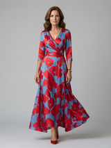 Andrea™ | Vestido Midi con Escote Cruzado