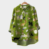 Aurora™ | Blusa de lino atemporal con estampado