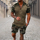 David™ | Conjunto polo camuflado y pantalones cortos
