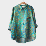 Alessa™ | Camisa de lino refinada con estampado