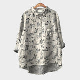 Clara™ | Blusa de lino atemporal con estampado