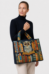 Bolso Artesanal | Búho y Libros Antiguos
