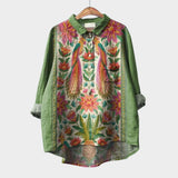 Livia™ | Blusa de lino atemporal con estampado