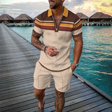 Adrián™ | Conjunto polo a cuadros y pantalones cortos