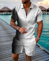 Javier™ | Conjunto de polo desvaído y pantalones cortos