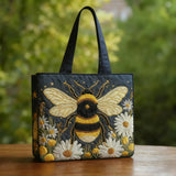 Bolso Artesanal | Abeja en Margaritas y Estrellas
