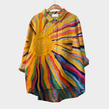 Elara™ | Camisa de lino atemporal con estampado