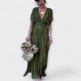 Vestido kimono maxi de estilo griego