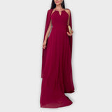 Mabel - Vestidos maxi elegantes con abrigo y apertura alta