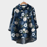 Lucia™ | Blusa de lino atemporal con estampado