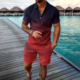 Marcos™ | Conjunto polo y shorts de color bronceado