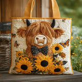 Bolso Artesanal | Vaca de las Tierras Altas con Girasoles