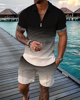 Sergio™ | Conjunto de polo y shorts con cinta Darkness