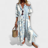 lila - vestido maxi halagador con cobertura para el vientre