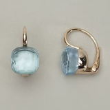 Pendientes vintage azules con circonia cúbica incrustada