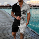 Jorge™ | Conjunto polo y shorts con diseño de cocotero