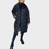 Ofira – Abrigo reversible con forro de estampado de leopardo